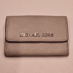 Michael Kors Gray Saffiano Wallet Coin Purse